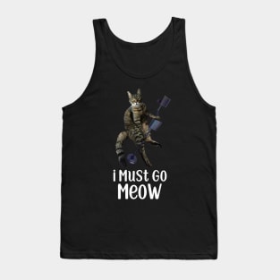 Funny Cat Metal Detecting Tank Top